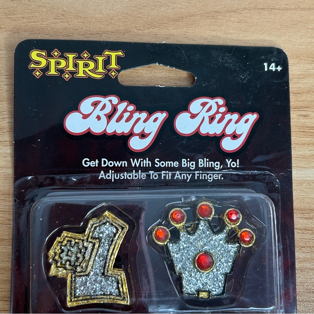 Adult Pimp Halloween Costume Bling Rings Plastic Silver Crown #1 Rap Cosplay NEW - Picture 6 of 11